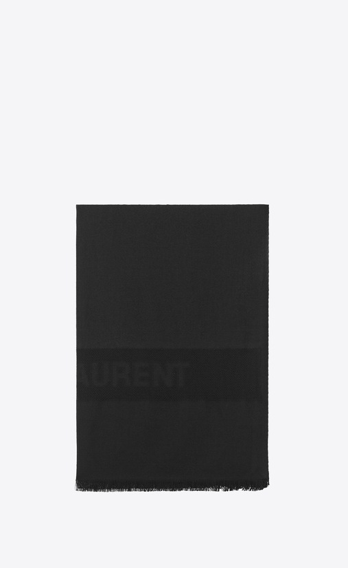 Saint Laurent jacquard stole in cashmere